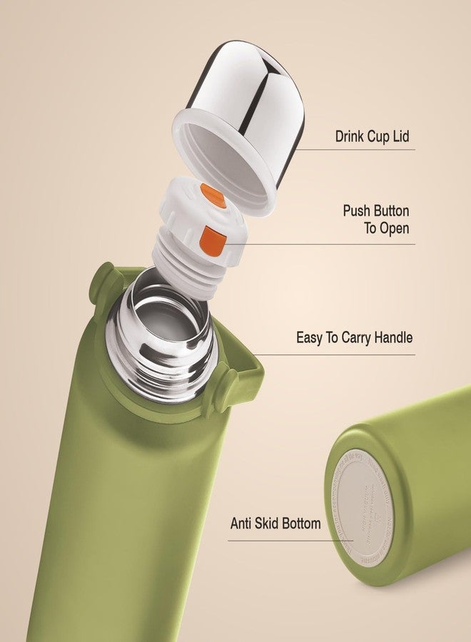 Flair Drip Thermosteel Vacuum Insulated Steel Bottle (1500 ml, Green) | Upto 24 Hours Hot and Cold | Leakproof, BPA-Free, Tough & Durable, Tea Flask, Coffee, Travel Bottle, Gym - Image 5